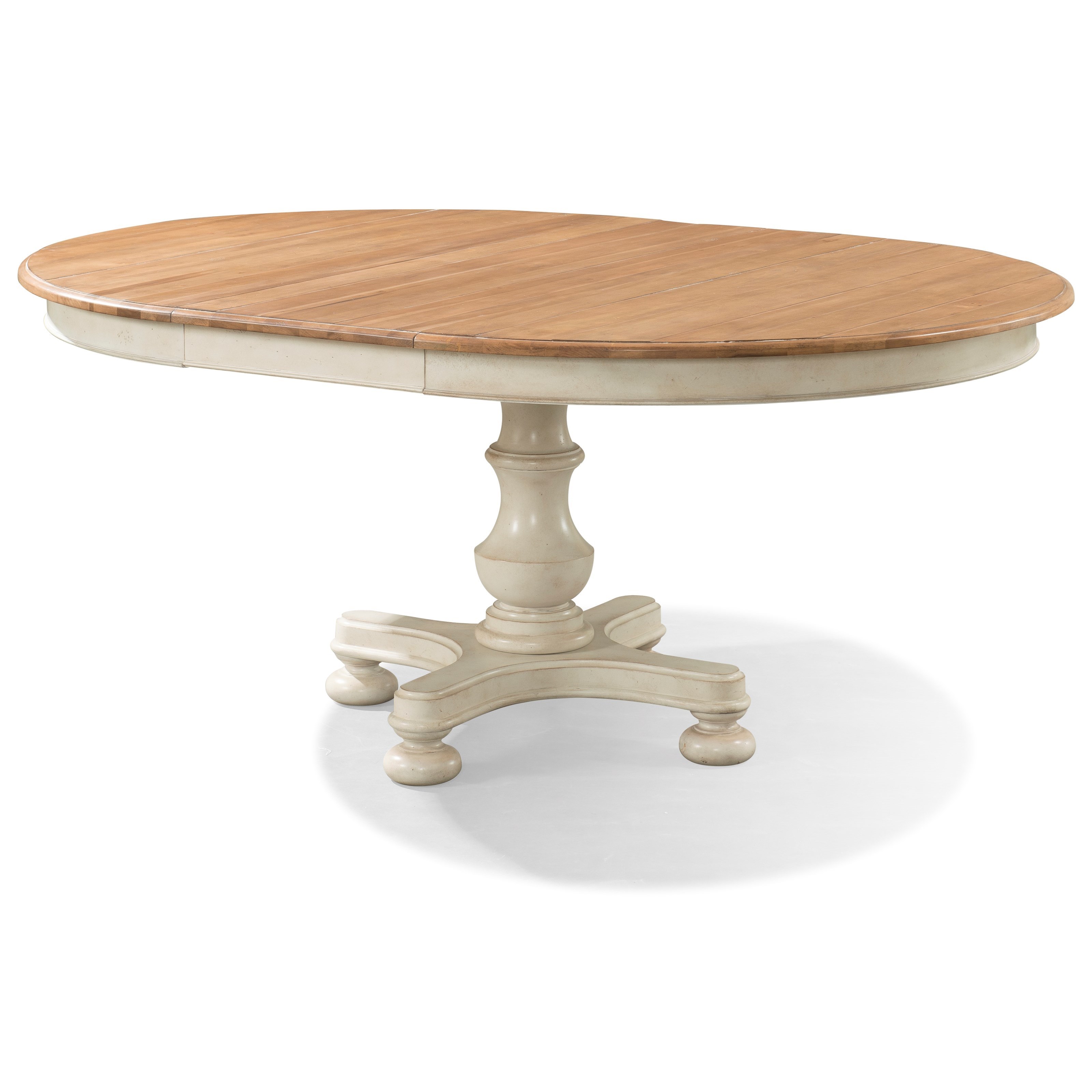 Cresent Fine Furniture Cottage 7 Piece Round Table and DoubleX Back